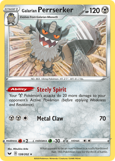 Galarian Perrserker, Sword & Shield 128