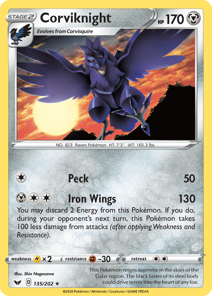 Corviknight, Sword & Shield 135