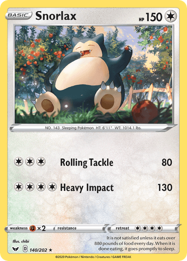 Snorlax, Sword & Shield 140