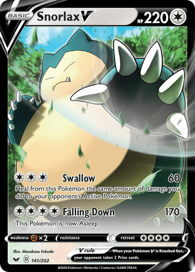 Snorlax V, Sword & Shield 141