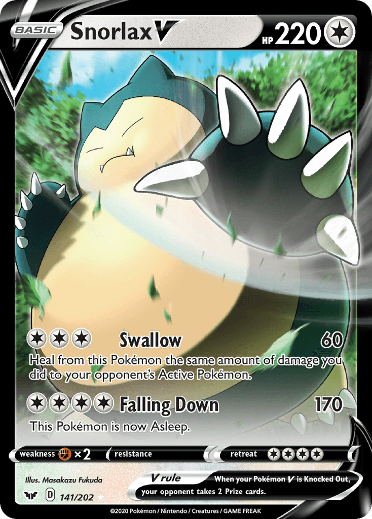Snorlax V, Sword & Shield 141