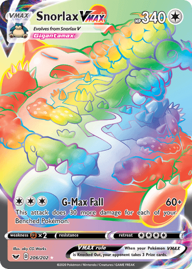 Snorlax VMAX, Sword & Shield 206