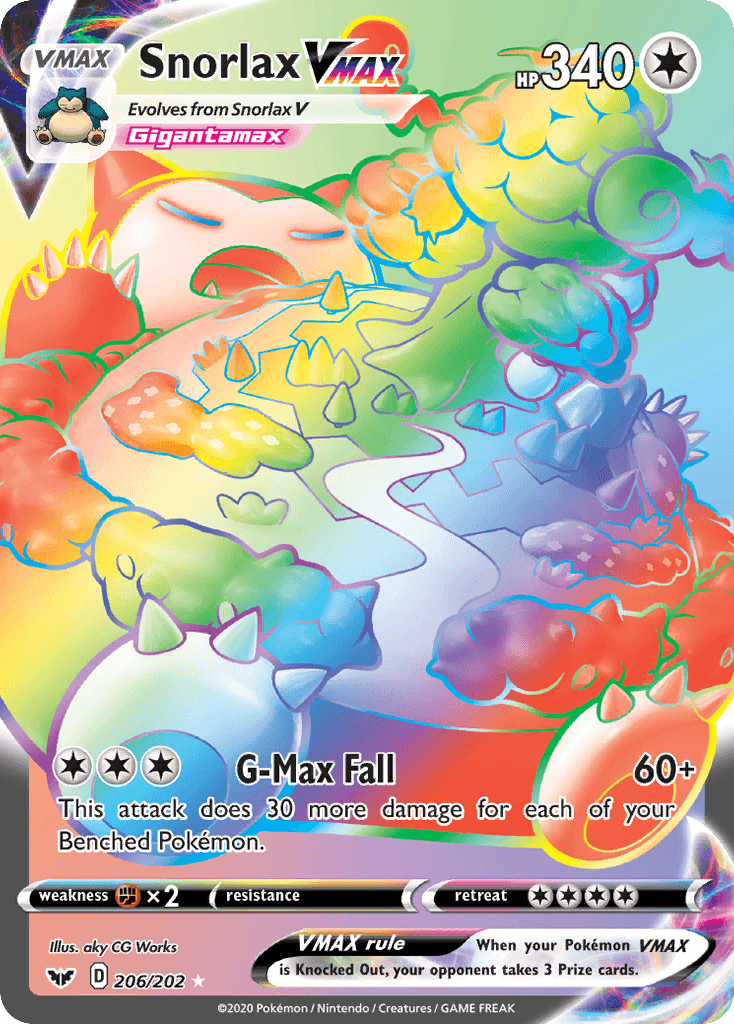Snorlax VMAX, Sword & Shield 206