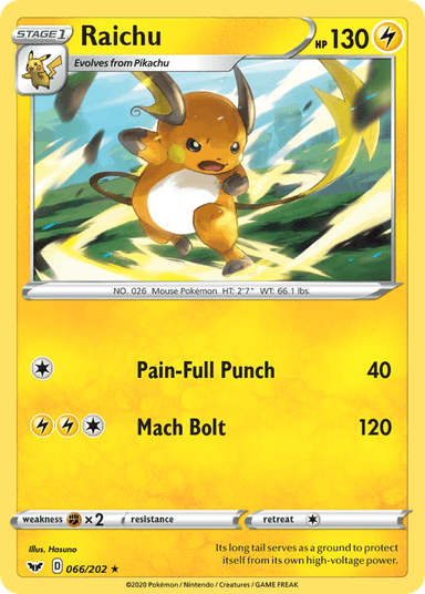 Raichu, Sword & Shield 66