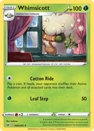 Whimsicott, Sword & Shield 6