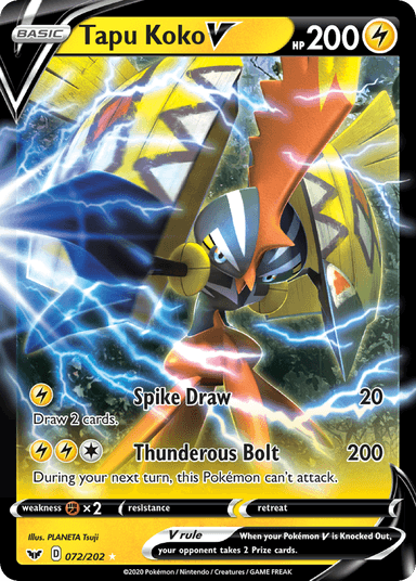 Tapu Koko V, Sword & Shield 72