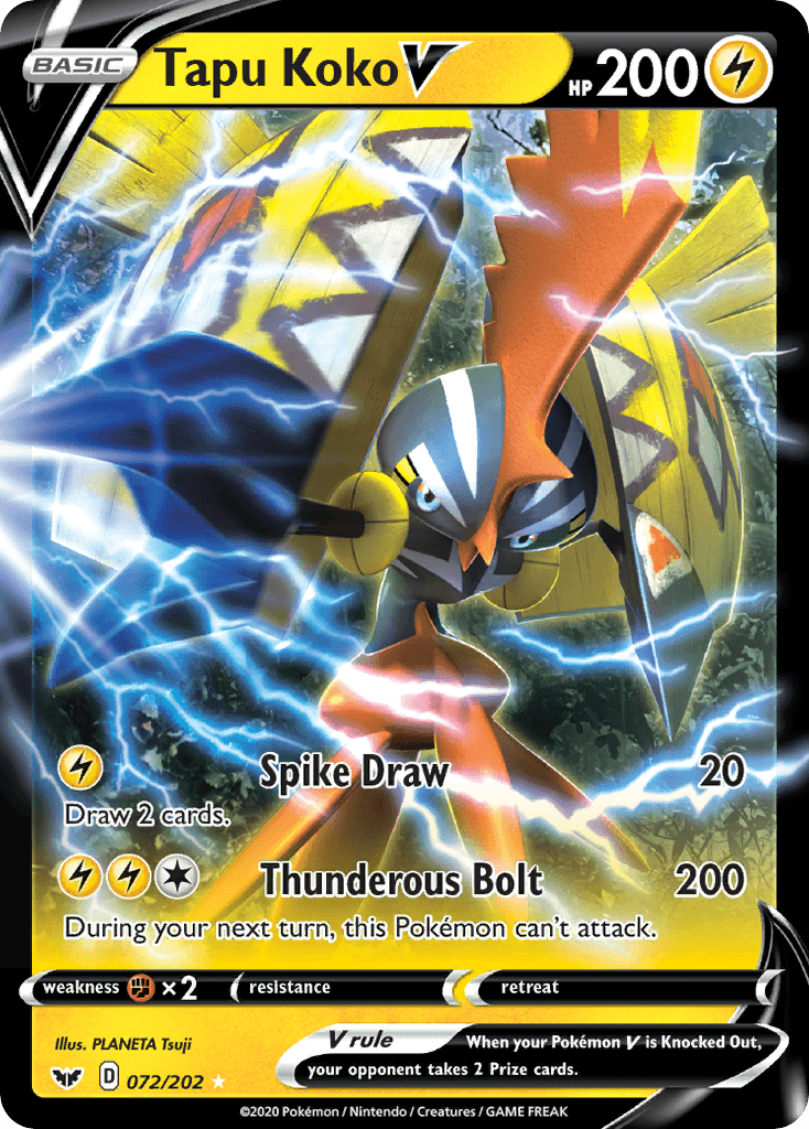 Tapu Koko V, Sword & Shield 72