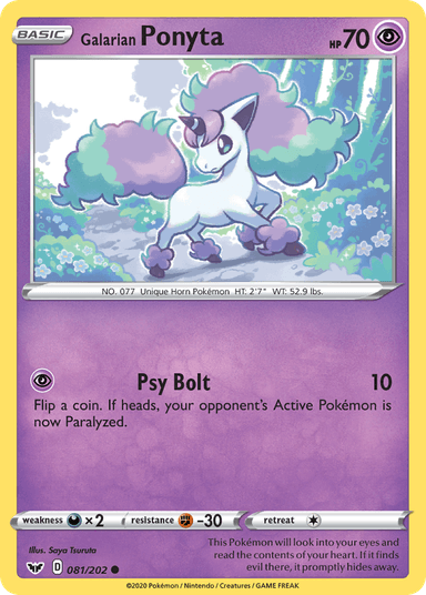 Galarian Ponyta, Sword & Shield 81