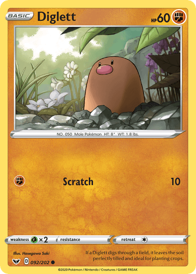 Diglett, Sword & Shield 92