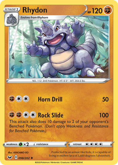 Rhydon, Sword & Shield 98