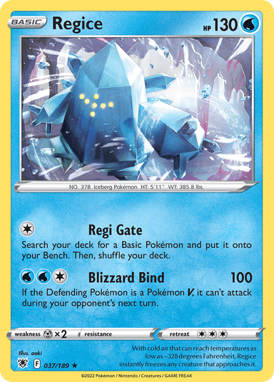 Regice, Astral Radiance 37