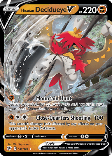 Hisuian Decidueye V, Astral Radiance 83