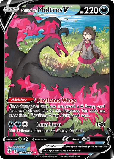 Galarian Moltres V, Astral Radiance Trainer Gallery TG20