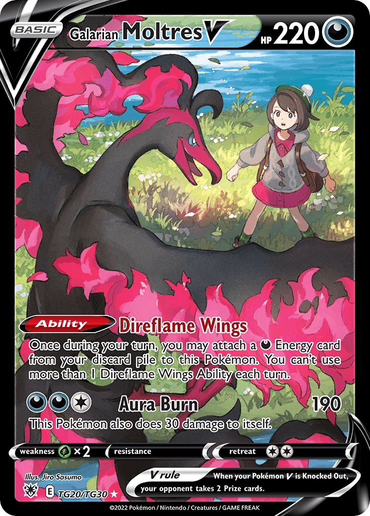 Galarian Moltres V, Astral Radiance Trainer Gallery TG20
