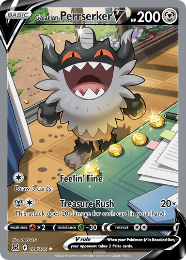 Galarian Perrserker V, Lost Origin 184