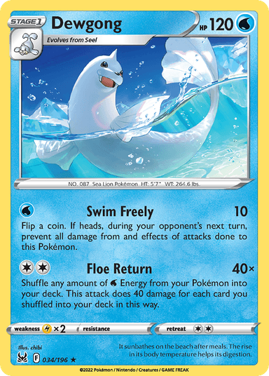 Dewgong, Lost Origin 34