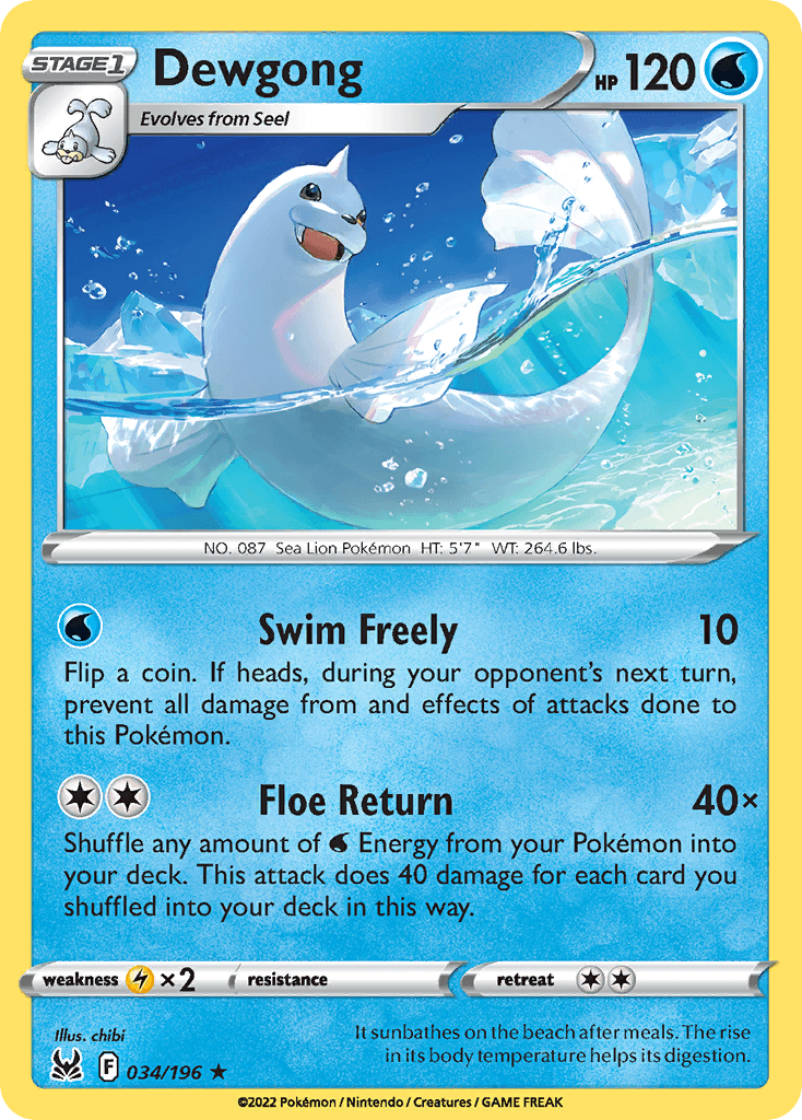 Dewgong, Lost Origin 34