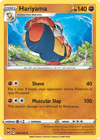 Hariyama, Lost Origin 98