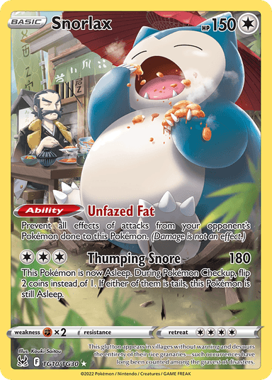 Snorlax, Lost Origin Trainer Gallery TG10