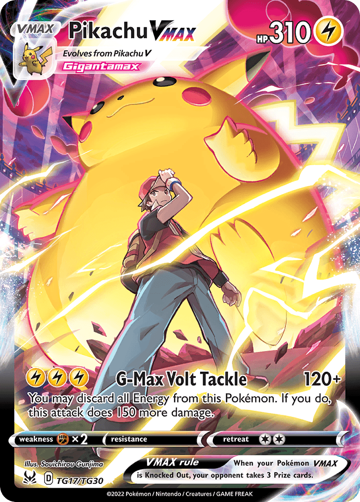 Pikachu VMAX, Lost Origin Trainer Gallery TG17
