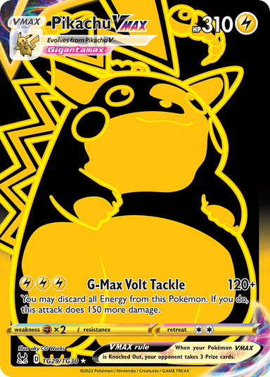 Pikachu VMAX, Lost Origin Trainer Gallery TG29