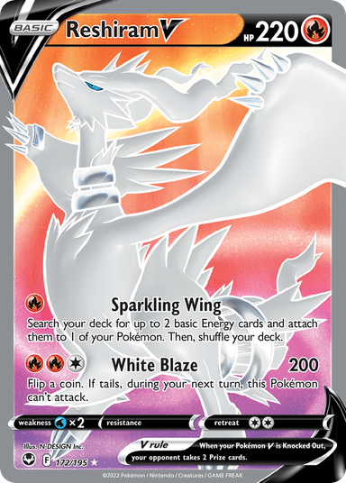 Reshiram V, Silver Tempest 172