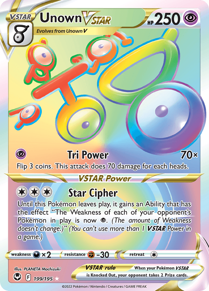 Unown VSTAR, Silver Tempest 199