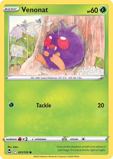 Venonat, Silver Tempest 1