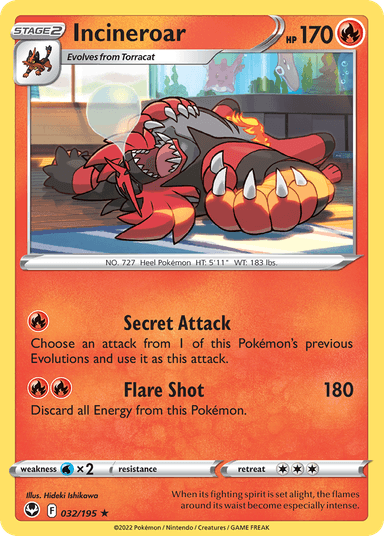 Incineroar, Silver Tempest 32