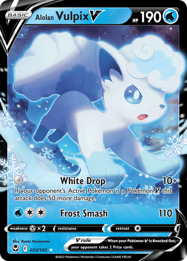 Alolan Vulpix V, Silver Tempest 33
