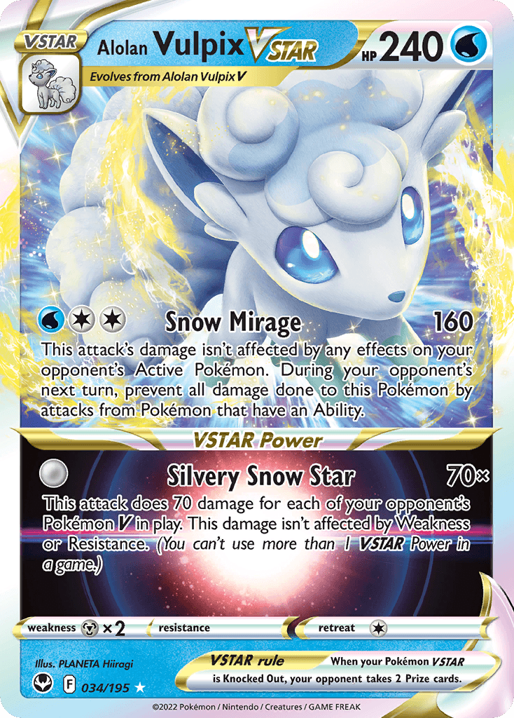 Alolan Vulpix VSTAR, Silver Tempest 34