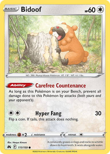 Bidoof, Crown Zenith 111