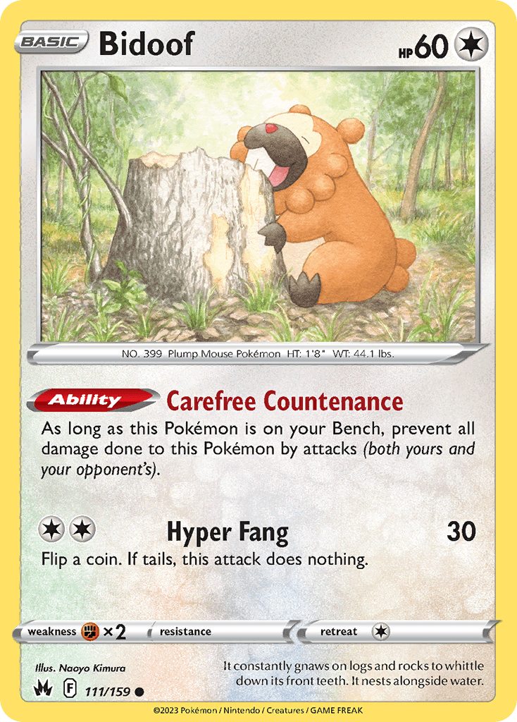Bidoof, Crown Zenith 111
