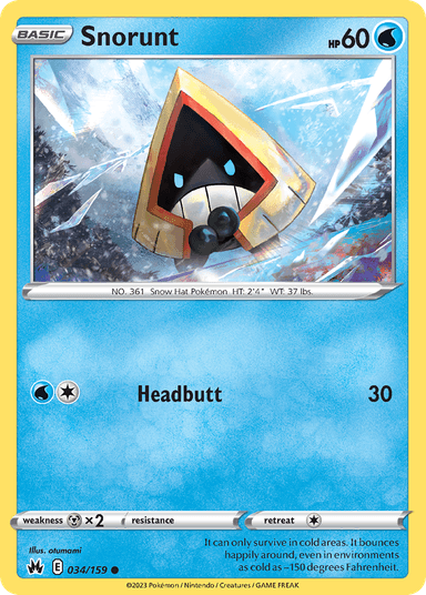 Snorunt, Crown Zenith 34
