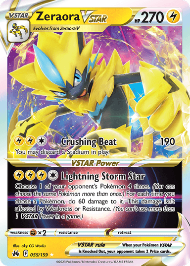 Zeraora VSTAR, Crown Zenith 55