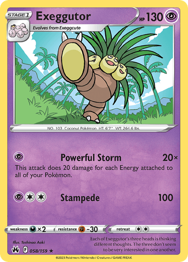 Exeggutor, Crown Zenith 58