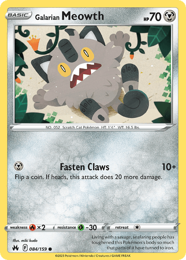 Galarian Meowth, Crown Zenith 84