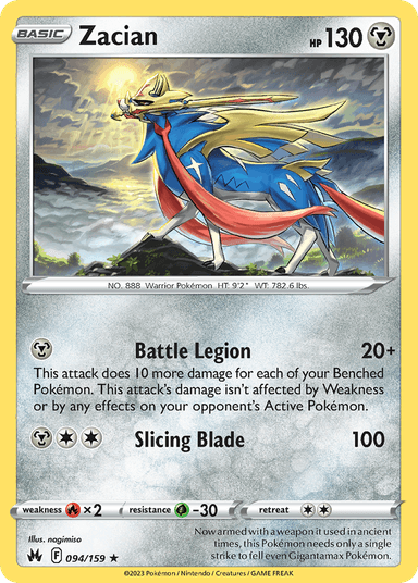 Zacian, Crown Zenith 94