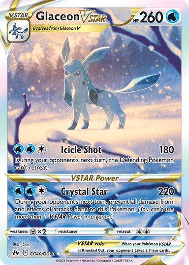 Glaceon VSTAR, Crown Zenith Galarian Gallery GG40