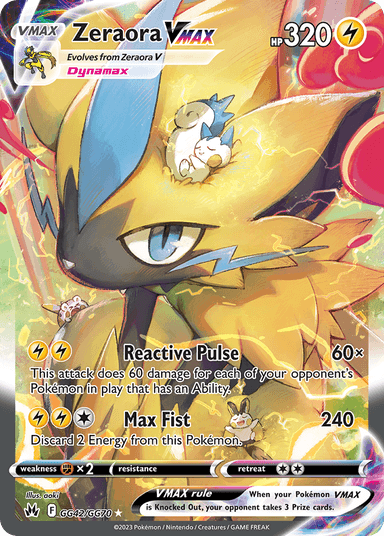 Zeraora VMAX, Crown Zenith Galarian Gallery GG42
