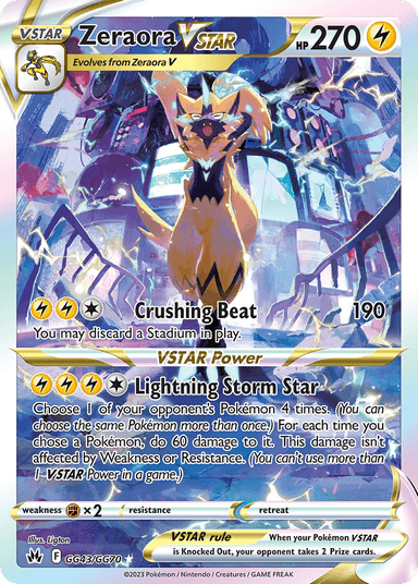 Zeraora VSTAR, Crown Zenith Galarian Gallery GG43