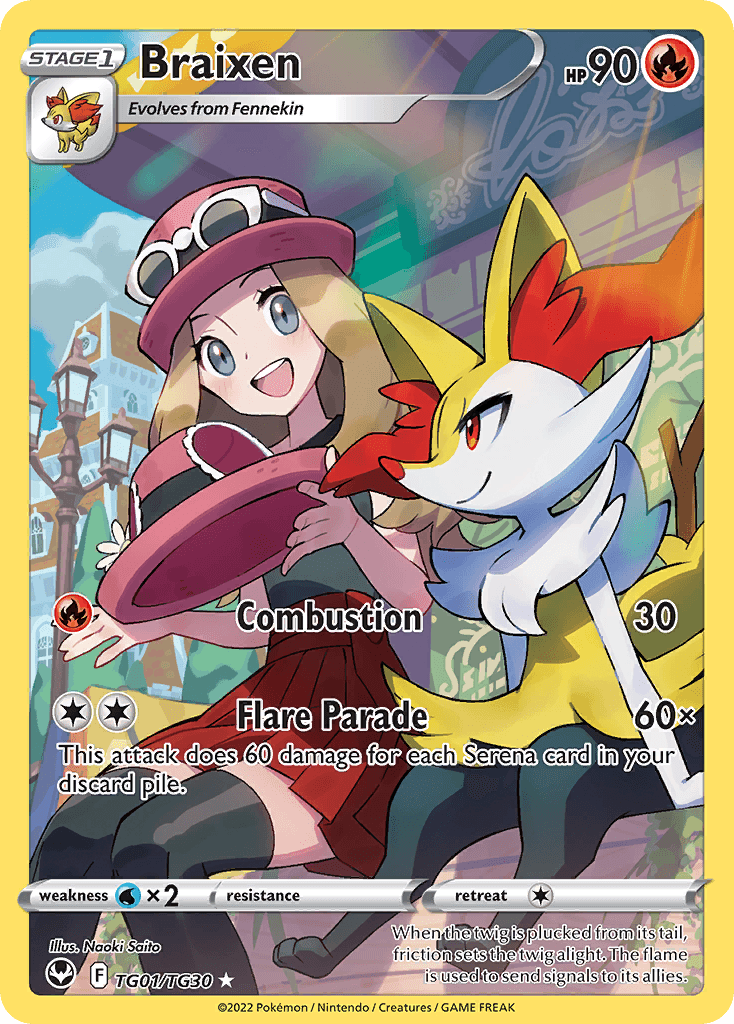 Braixen, Silver Tempest Trainer Gallery TG01