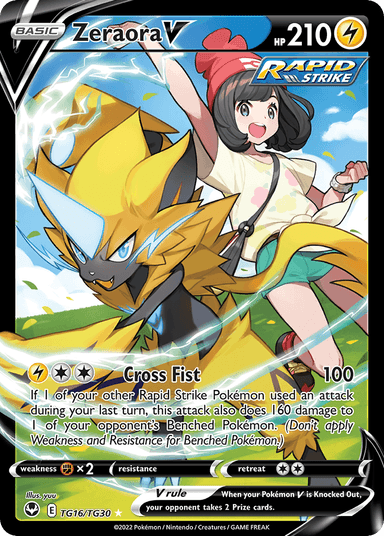Zeraora V, Silver Tempest Trainer Gallery TG16