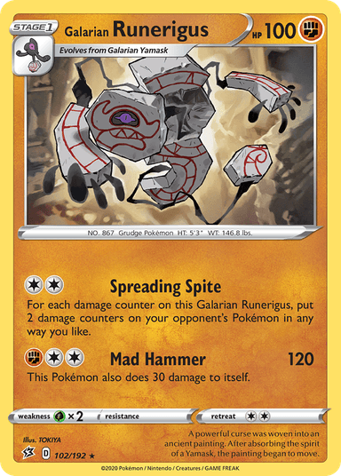 Galarian Runerigus, Rebel Clash 102