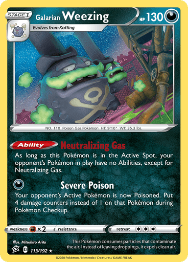 Galarian Weezing, Rebel Clash 113