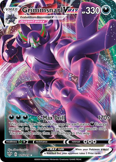 Grimmsnarl VMAX, Darkness Ablaze 115