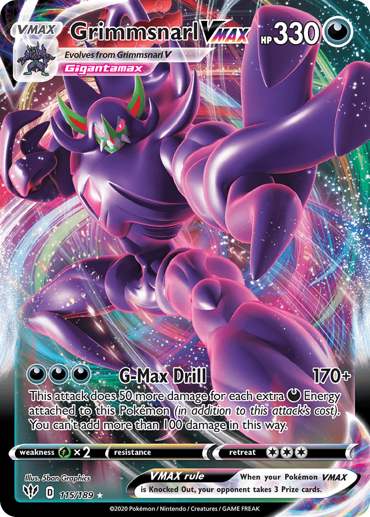 Grimmsnarl VMAX, Darkness Ablaze 115