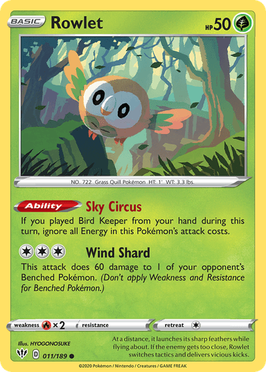 Rowlet, Darkness Ablaze 11