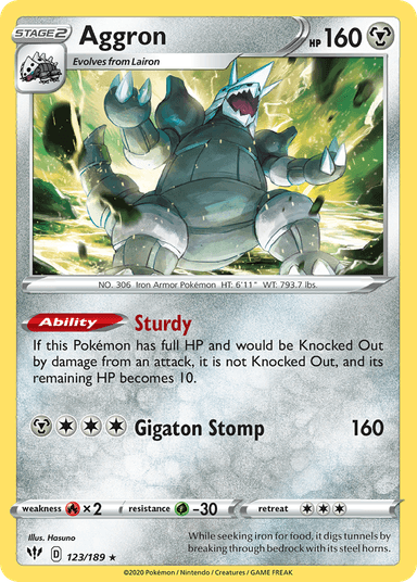 Aggron, Darkness Ablaze 123