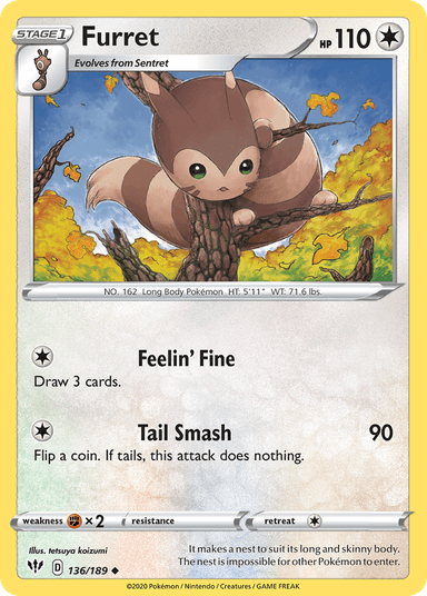 Furret, Darkness Ablaze 136